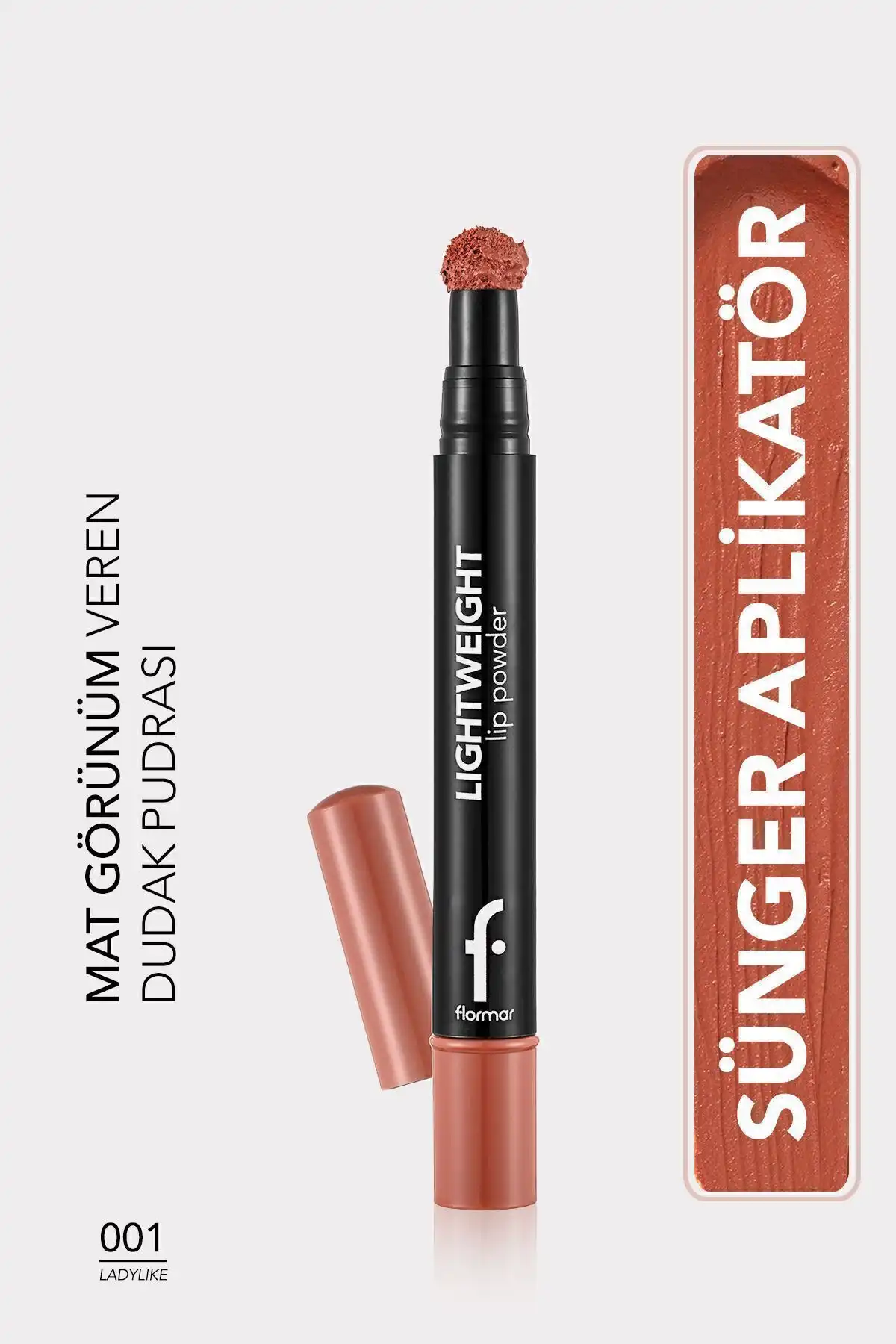 Flormar Hafif Yapılı Mat Dudak Pudrası (Ten) 001 Ladylike - Doğal ve Şık Dudaklar İçin
