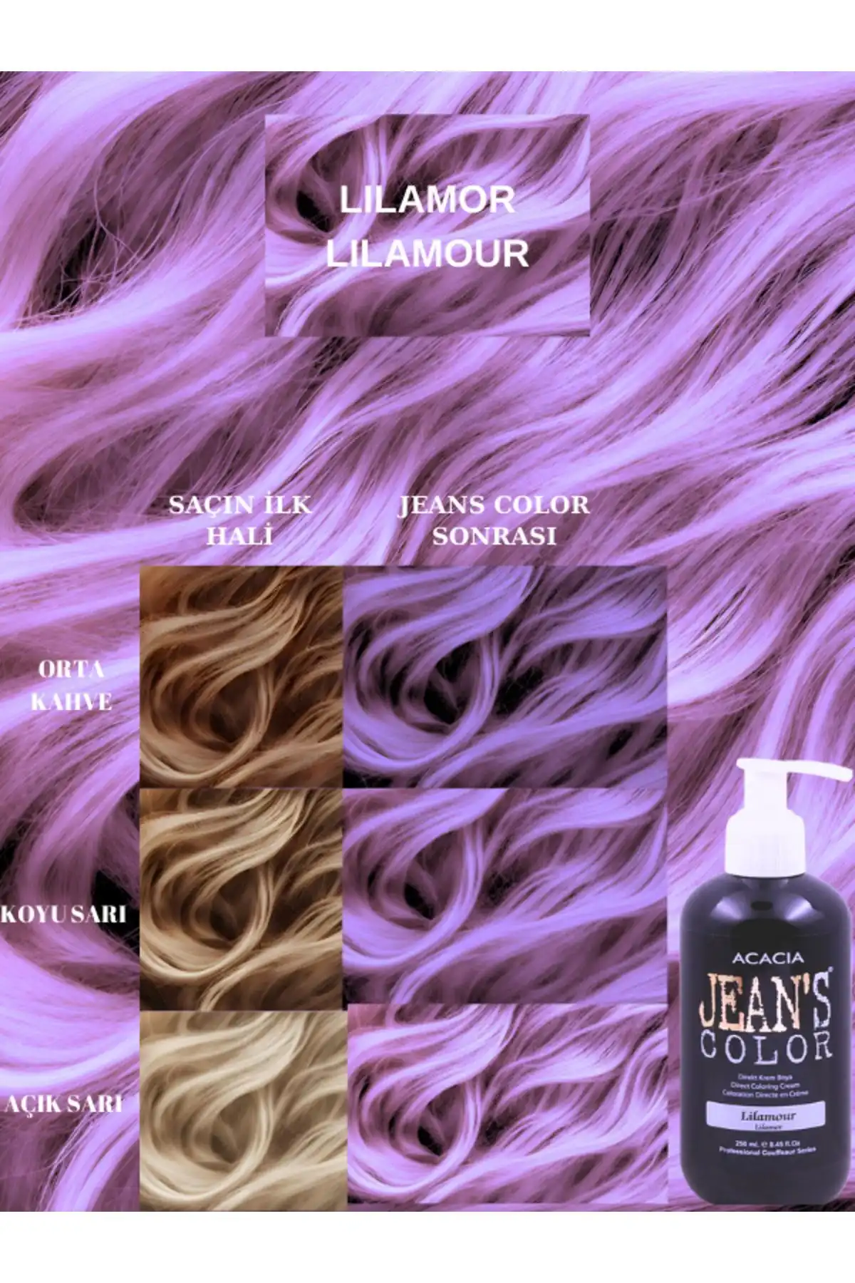 Acacia Jean's Color Amonyaksız Saç Boyası ile Doğal Renk Değiştirme