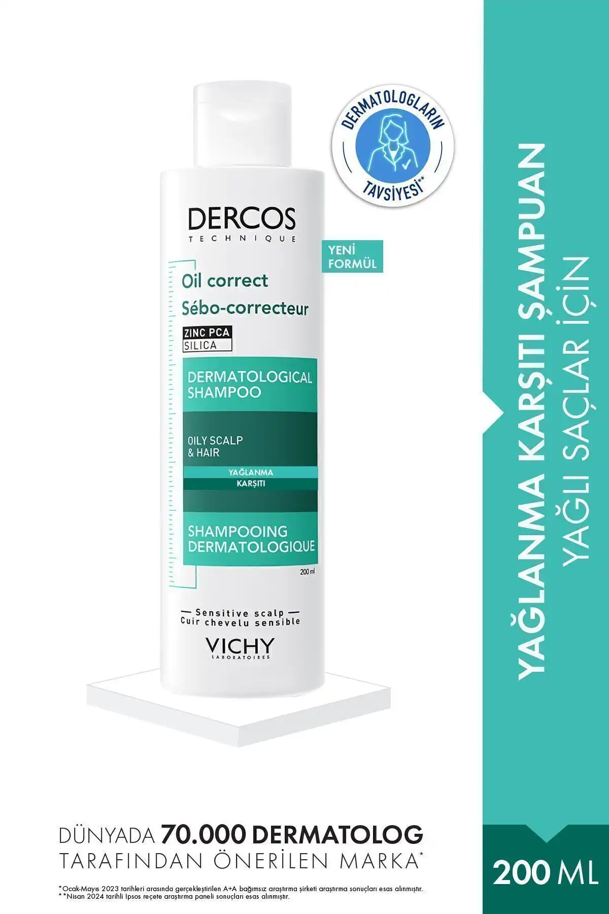 Vichy Dercos Yağlanma Karşıtı Bakım Şampuanı ile Saç Sağlığını Koruyun