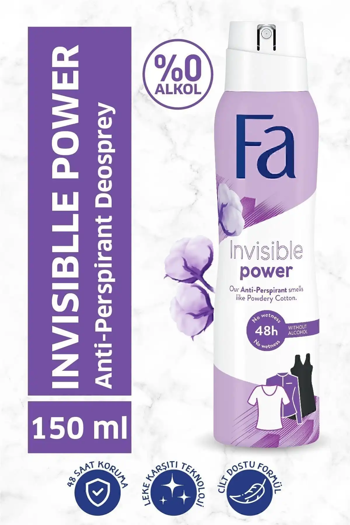 FA Invisible Power Deosprey 150 ml: Ferahlatıcı Etkisiyle Pratik Kullanım