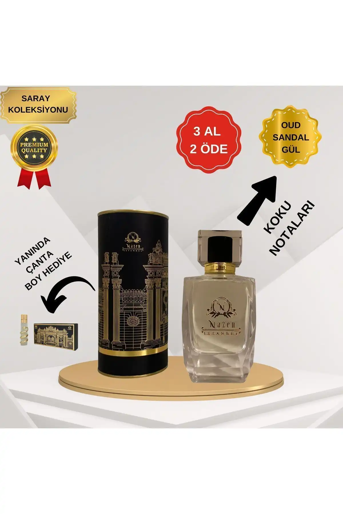 Nazen İstanbul Saray Koleksiyonu Oud - Sandal - Gül Unisex Parfüm Özellikleri