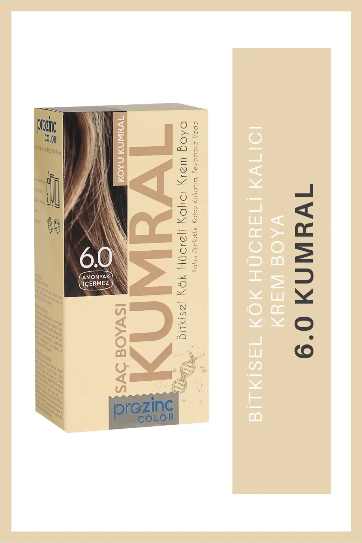 Prozinc Color 6.0 Kumral Amonyaksız Bitkisel Kalıcı Saç Boyası