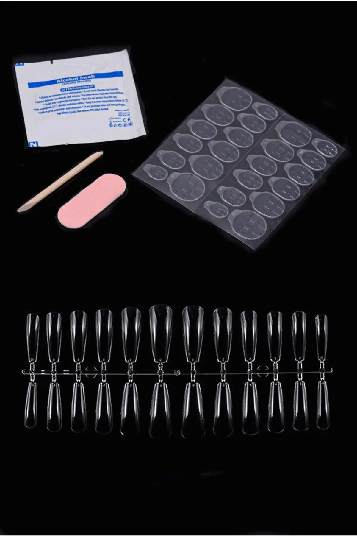 POP Beauty Şeffaf Takma Tırnak Seti ile Profesyonel ve Pratik Kullanım Sağlar