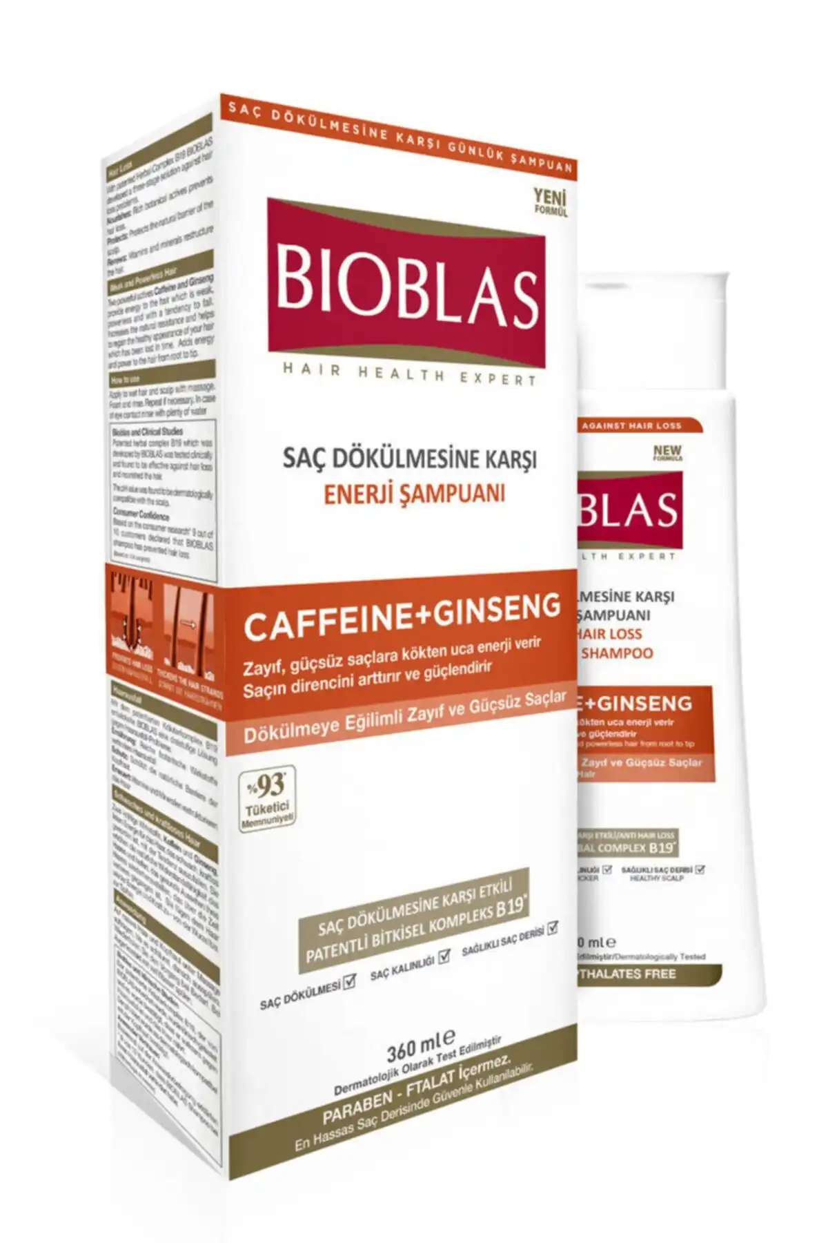 Bioblas Saç Dökülmesine Karşı Enerji Şampuanı: Kafein ve Ginseng İçeriği
