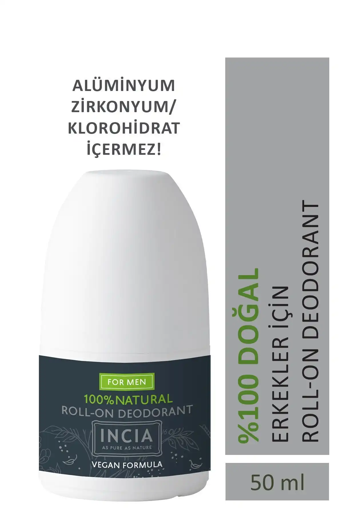 INCIA %100 Doğal Roll-on Deodorant: Ter Kokusu Önleyici ve Ferahlatıcı