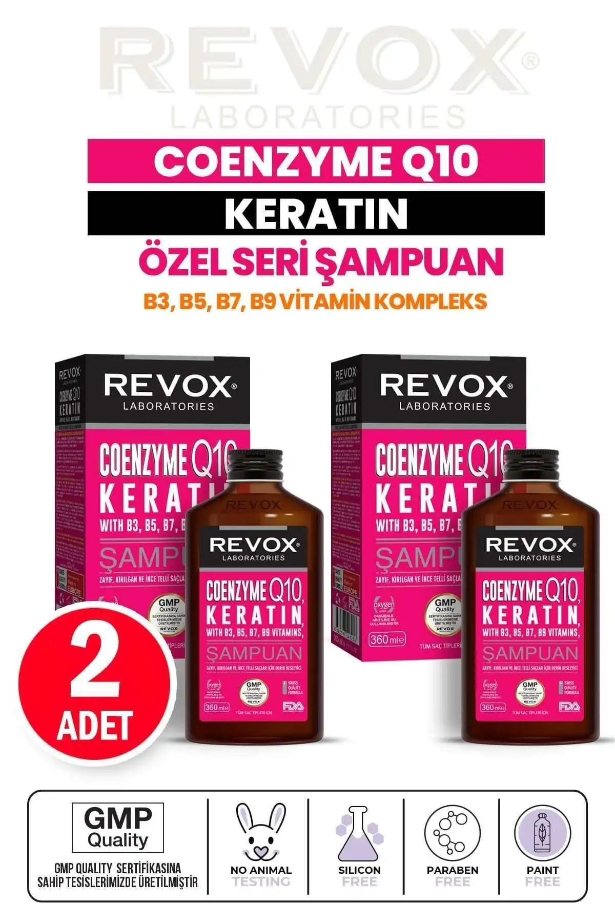Revox Coenzyme Q10 Keratin Vitamin Kompleks Şampuan ile Saç Bakımı