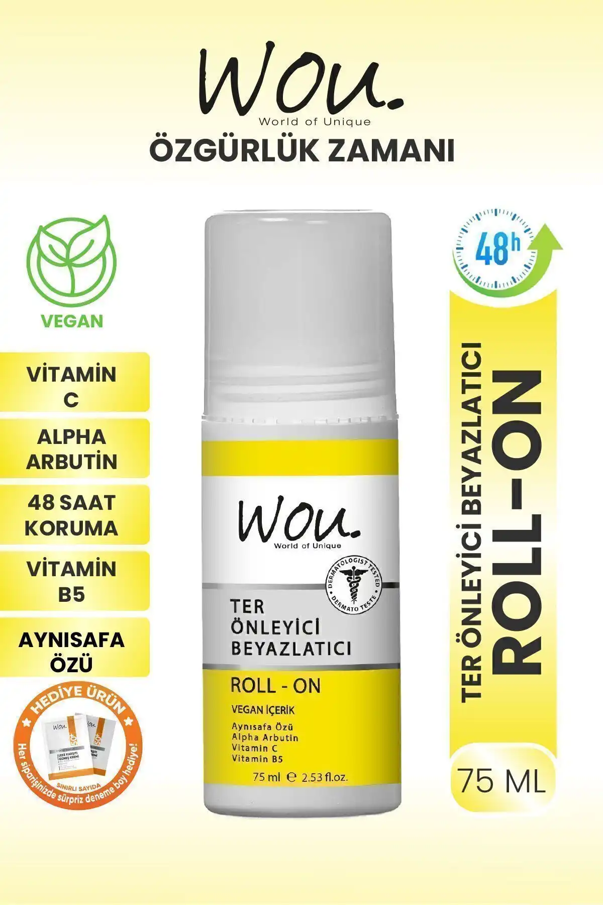 WOU Deodorant: Doğal Beyazlatıcı ve Ter Önleyici Roll-on Ürün