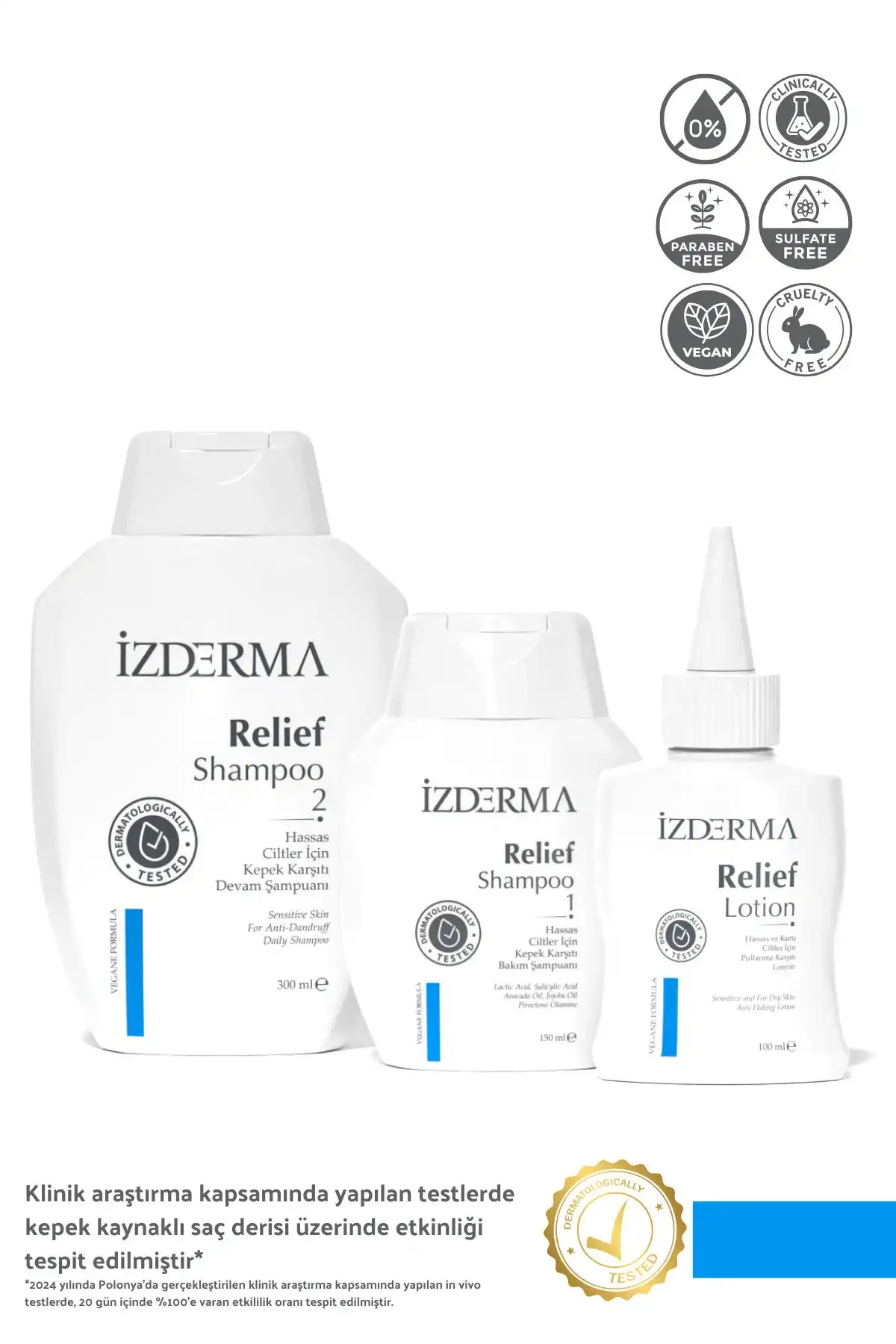 İzderma Relief: Kepek, Kızarıklık, Kaşıntı Ve Pullanma Karşıtı Set Özellikleri