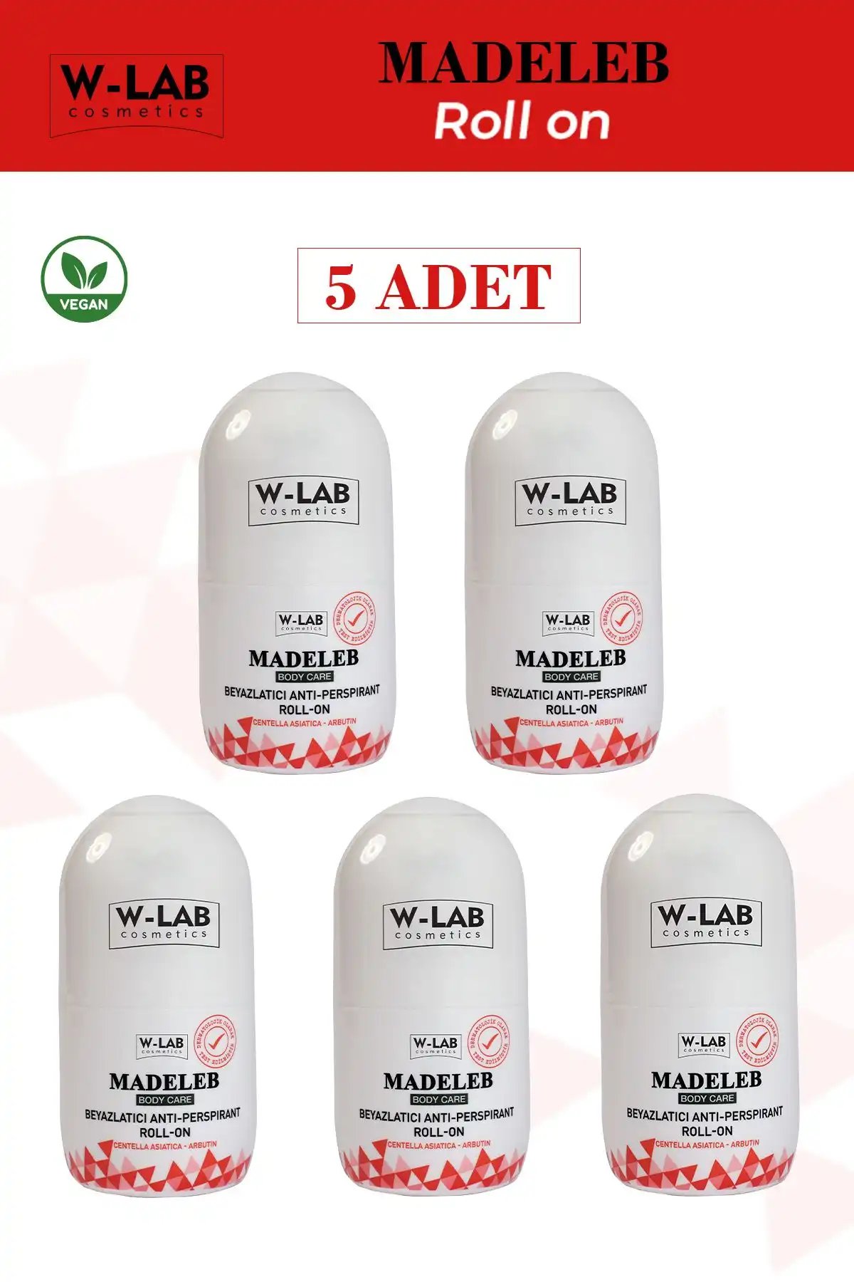 W-Lab Kozmetik Madeleb Roll On 5 Li Set ile Terlemeye Son Verin