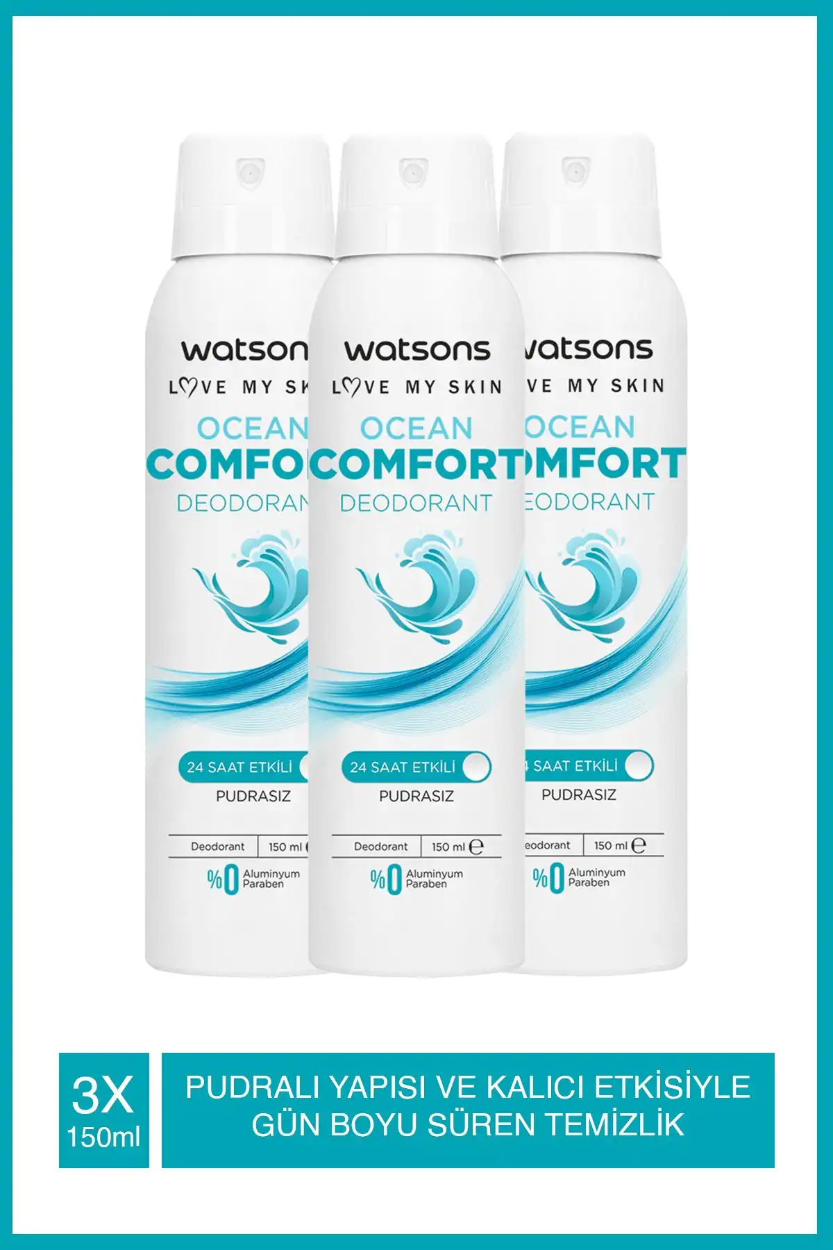 Watsons Ocean Comfort Pudrasız Deodorant Sprey: 24 Saat Ferahlık Sağlayın