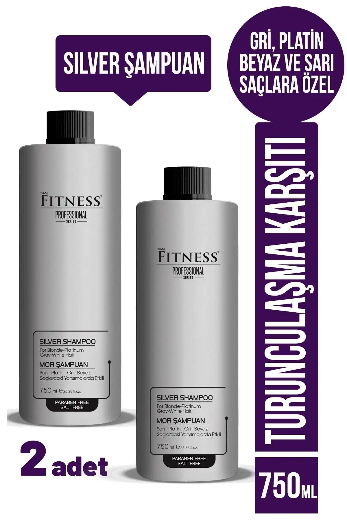 Fitness Silver Şampuan: Turunculaşma Karşıtı Renk Eşitleyici Çözüm