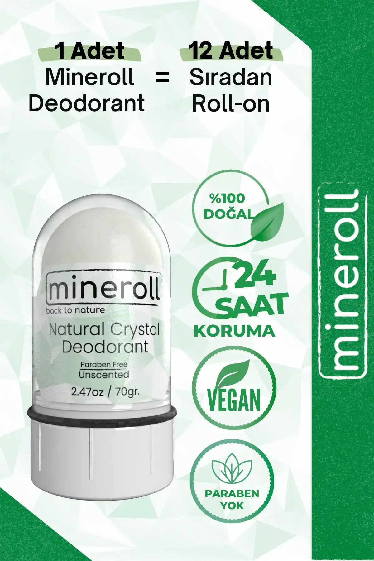 Mineroll Doğal Kristal Deodorant: Sağlıklı Terleme İçin İdeal Seçim