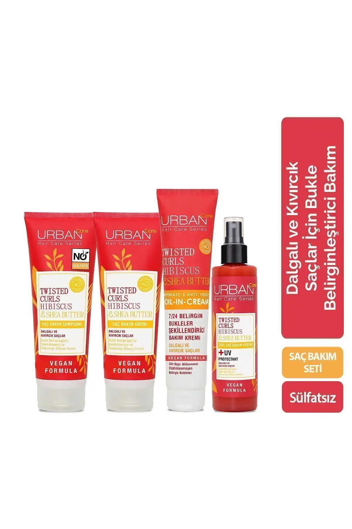 Urban Care Hibiscus & Shea Butter Bukle Belirginleştirici Saç Bakım Seti