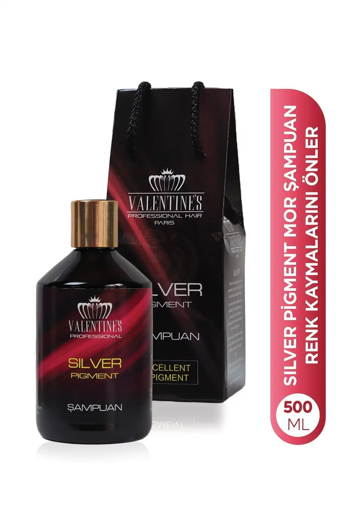 VALENTINES PROFESSIONAL Premium Silver Pigment Mor Şampuan ile Saç Bakımı