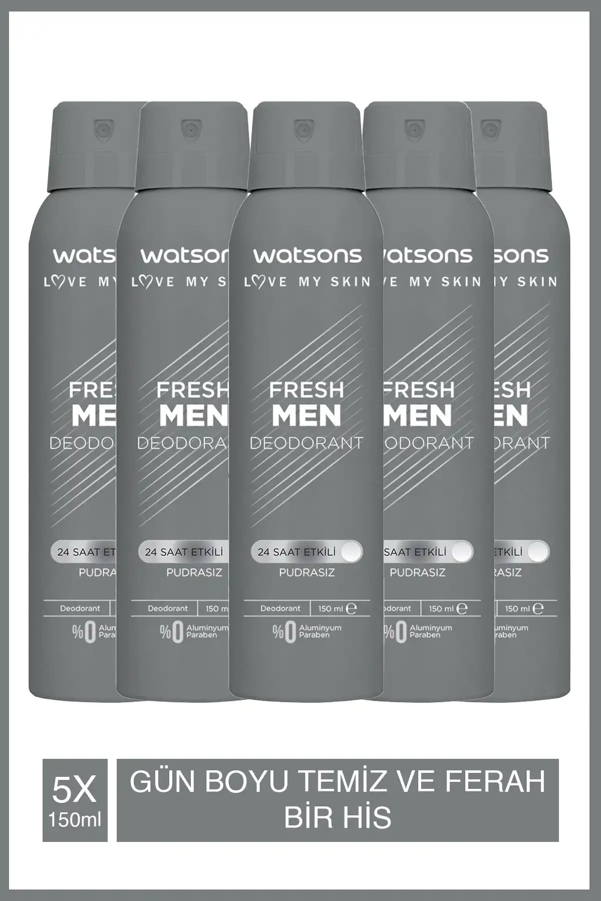 Watsons Fresh Men Pudrasız Deodorant Sprey ile Gün Boyu Ferahlık