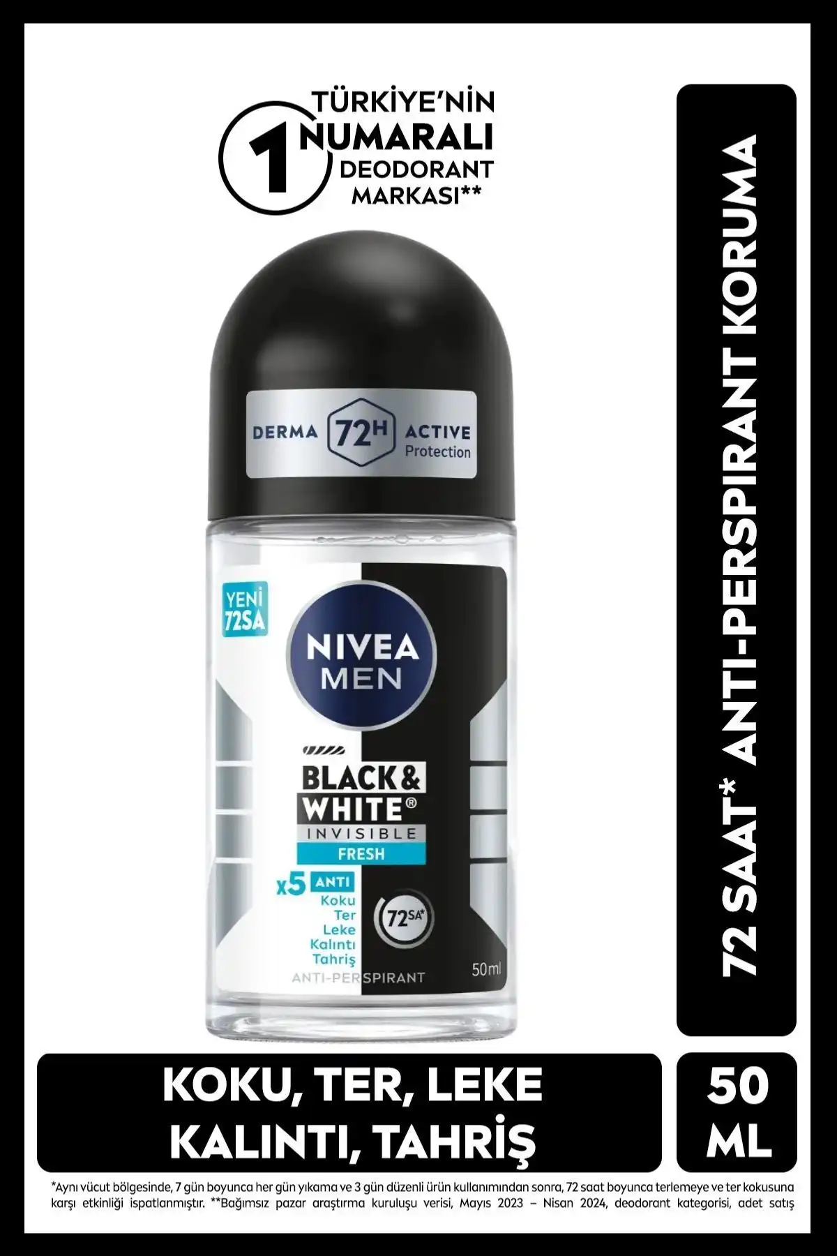 NIVEA MEN Erkek Roll-on Deodorant Black&White Invisible Fresh Ürünü İncelemesi