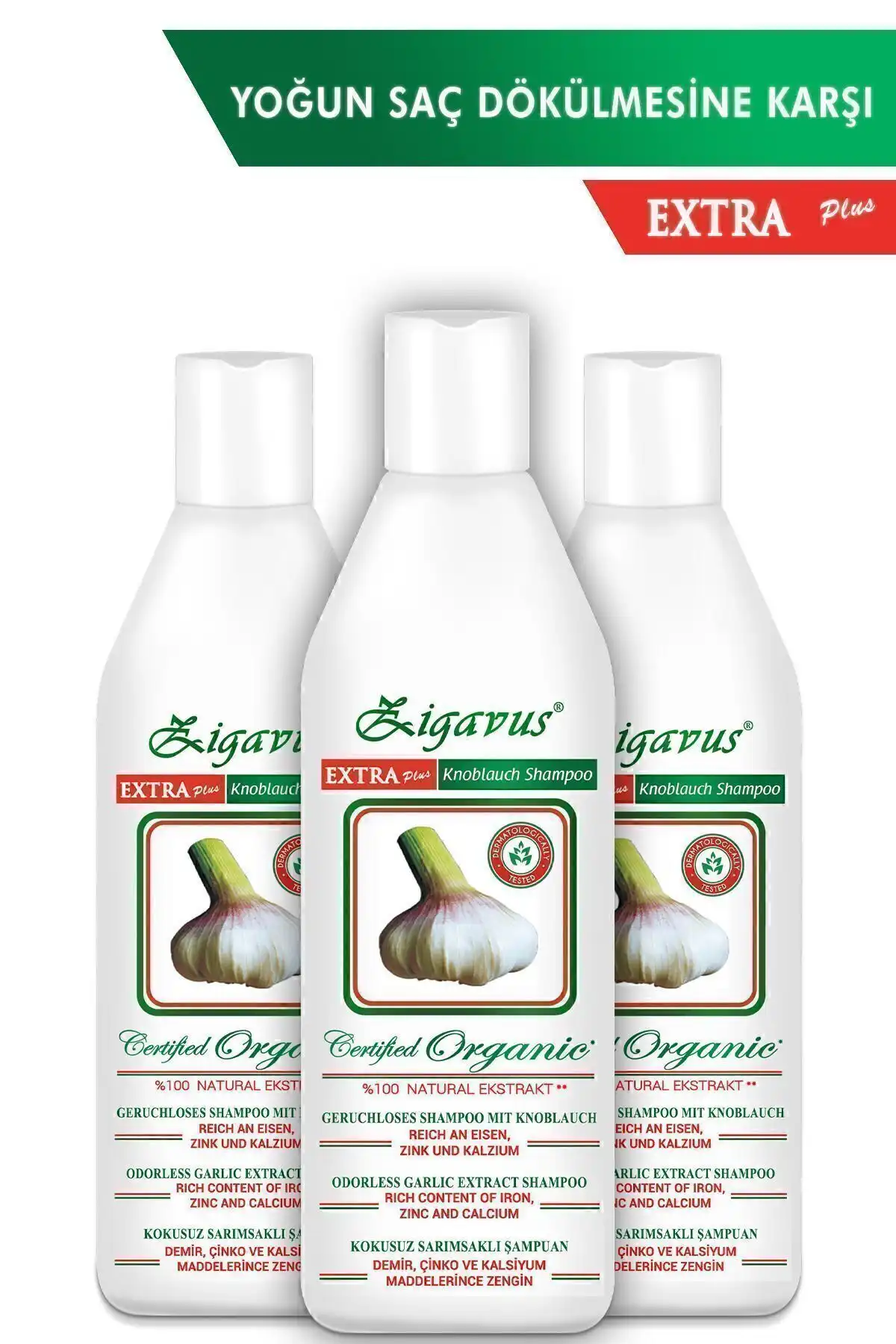 Zigavus Extra Plus: Kokusuz Sarımsaklı Saç Dökülmesine Karşı Şampuan
