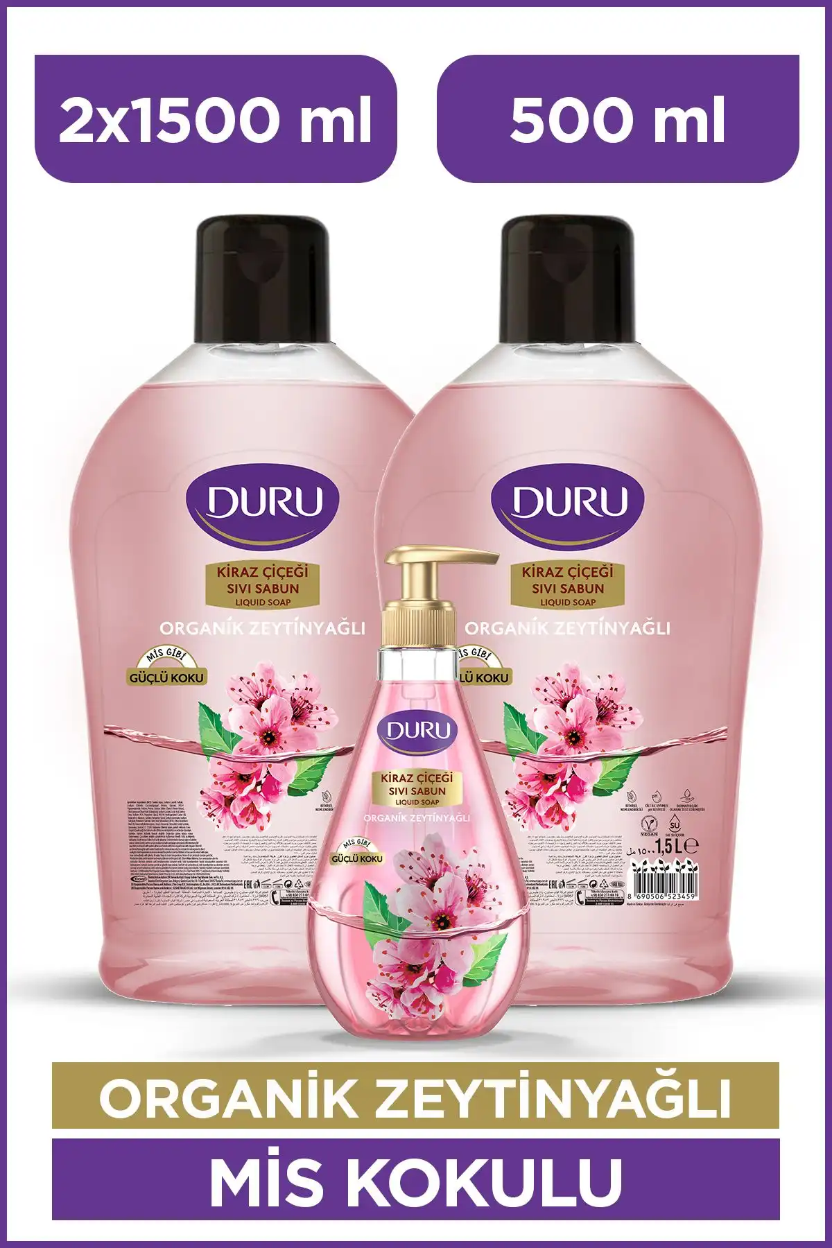 Duru Organik Zeytinyağlı Kiraz Çiçeği ve Sleepy Premium Sıvı Sabun Karşılaştırması
