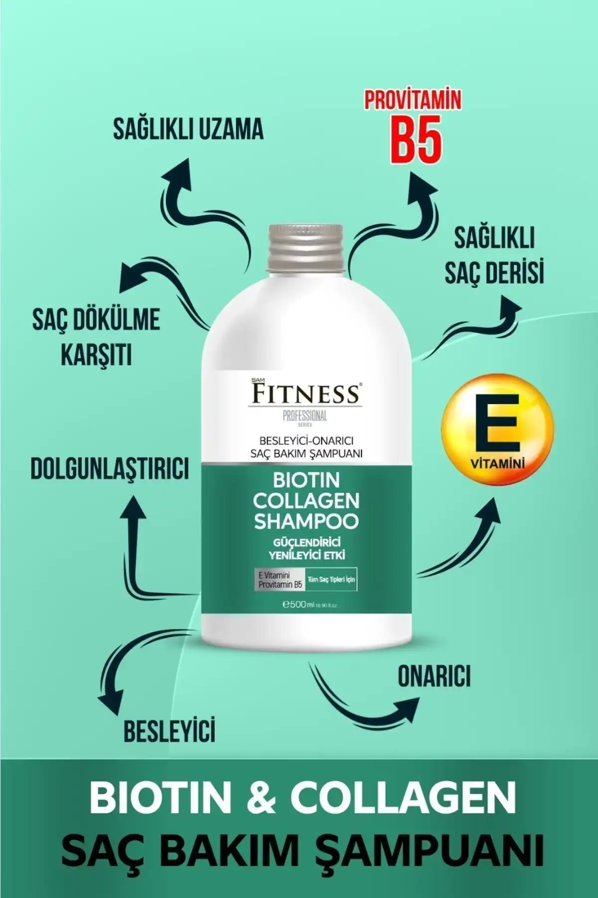 Fitness Professional Biotin Collagen Şampuan ile Sağlıklı Saçlar Elde Edin