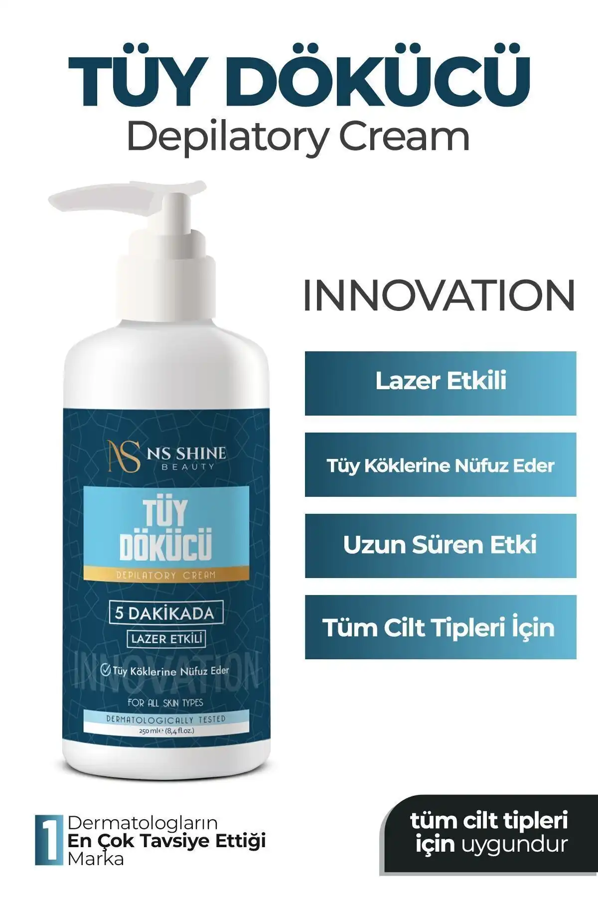 NS SHINE BEAUTY Premium Tüy Dökücü ile Hassas Ciltler İçin Güvenli Uygulama