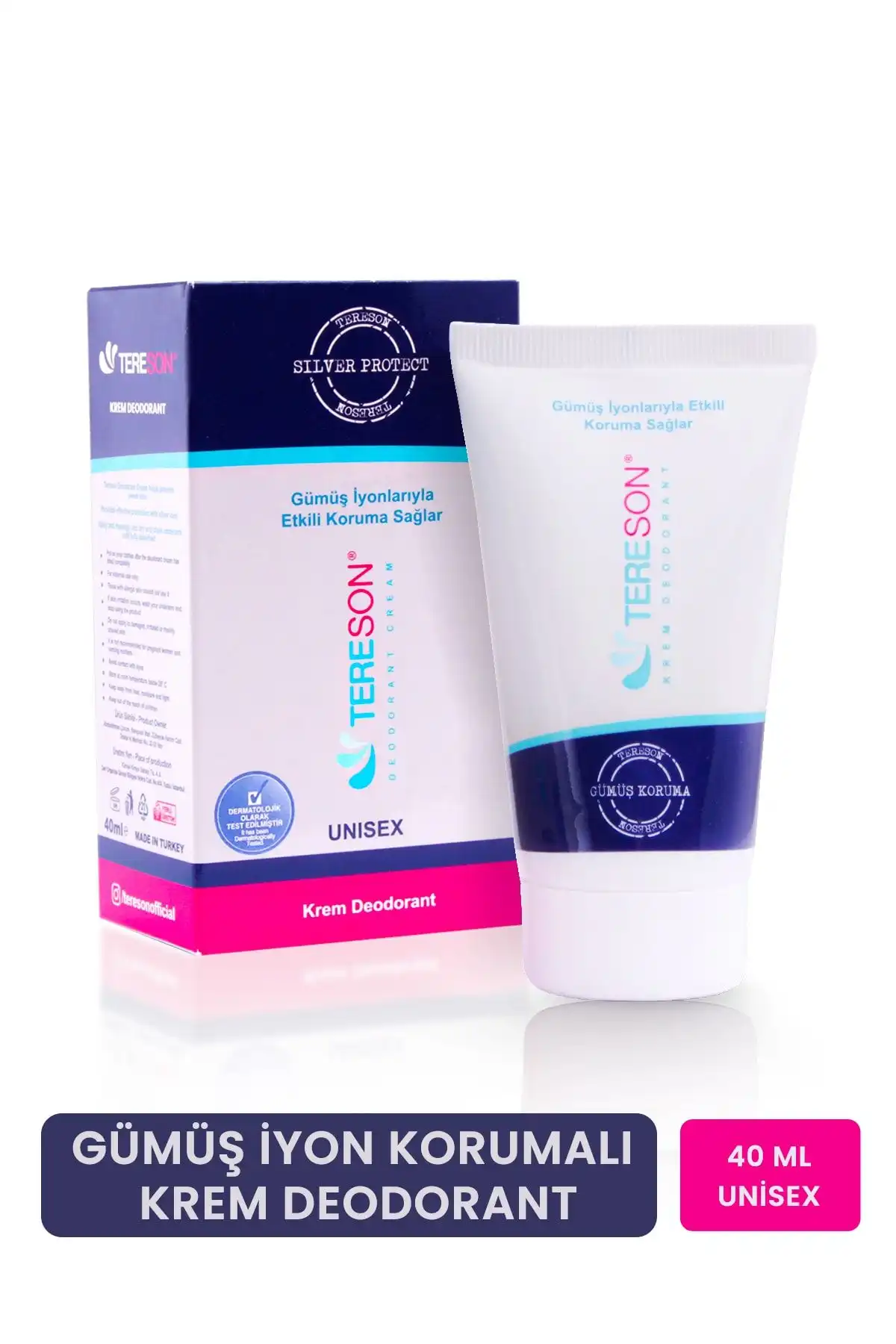 Tereson Krem Deodorant: Gümüş İyonlu Doğal Koku Kontrolü 40ml