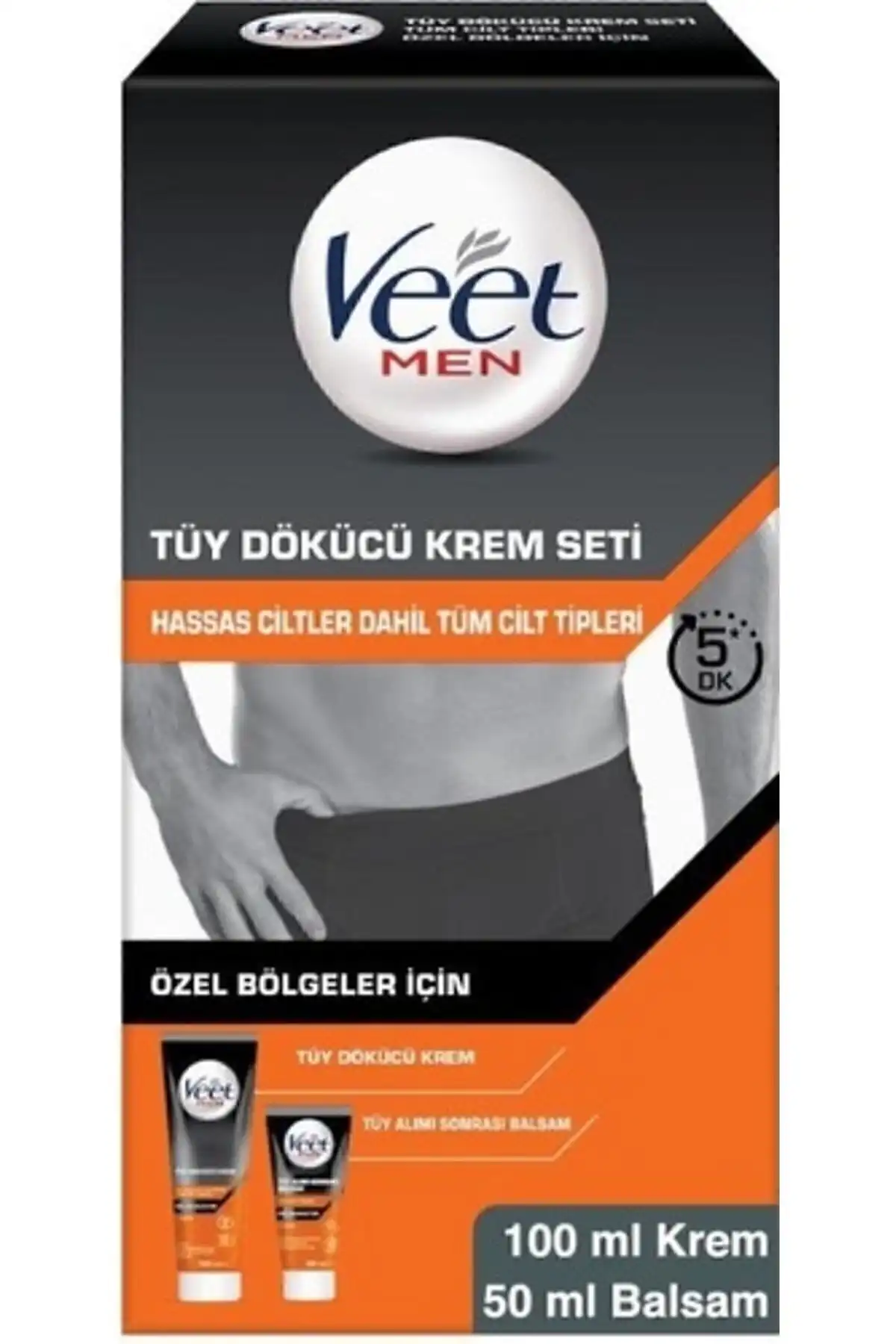 Veet Men Tüy Dökücü Krem Seti: Erkekler İçin Hassas Bölge Bakımı