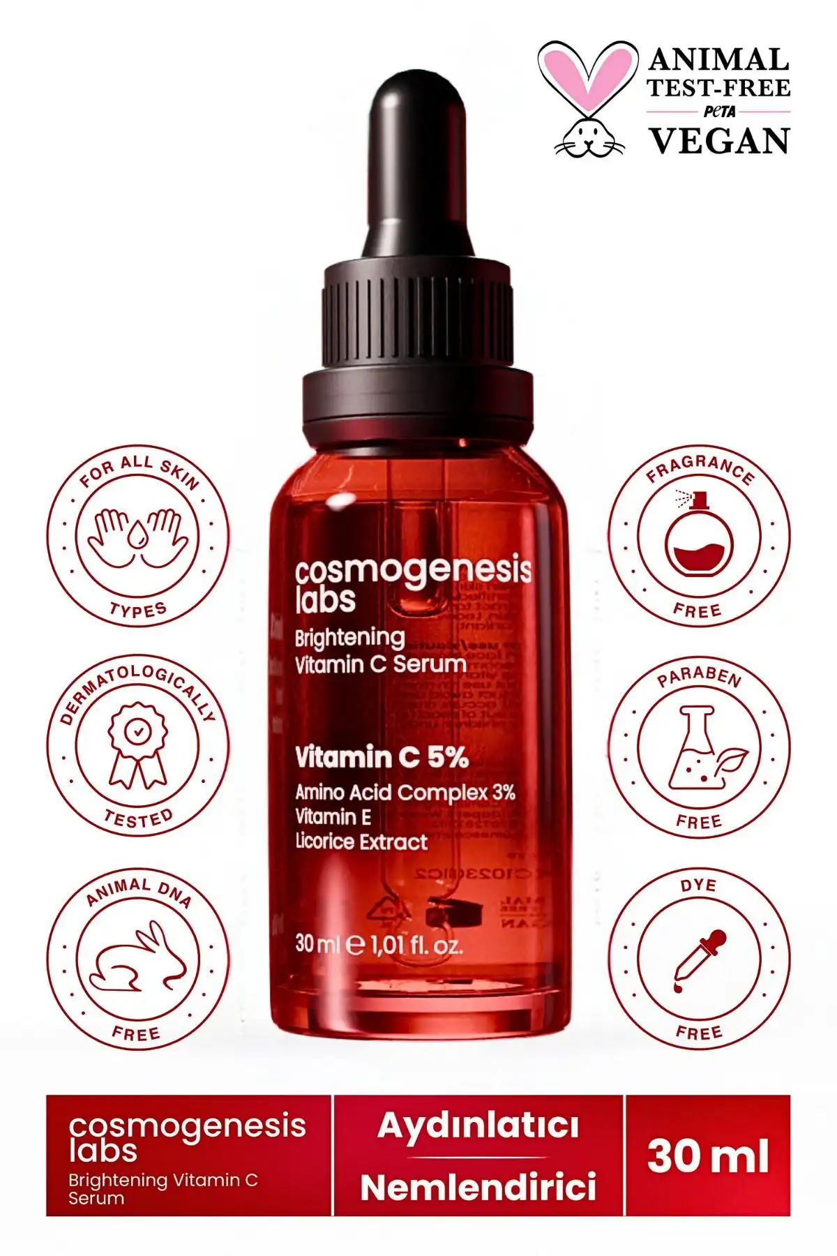 Aydınlatıcı C Vitamini Cilt Serumu - Cilt Canlandırıcı