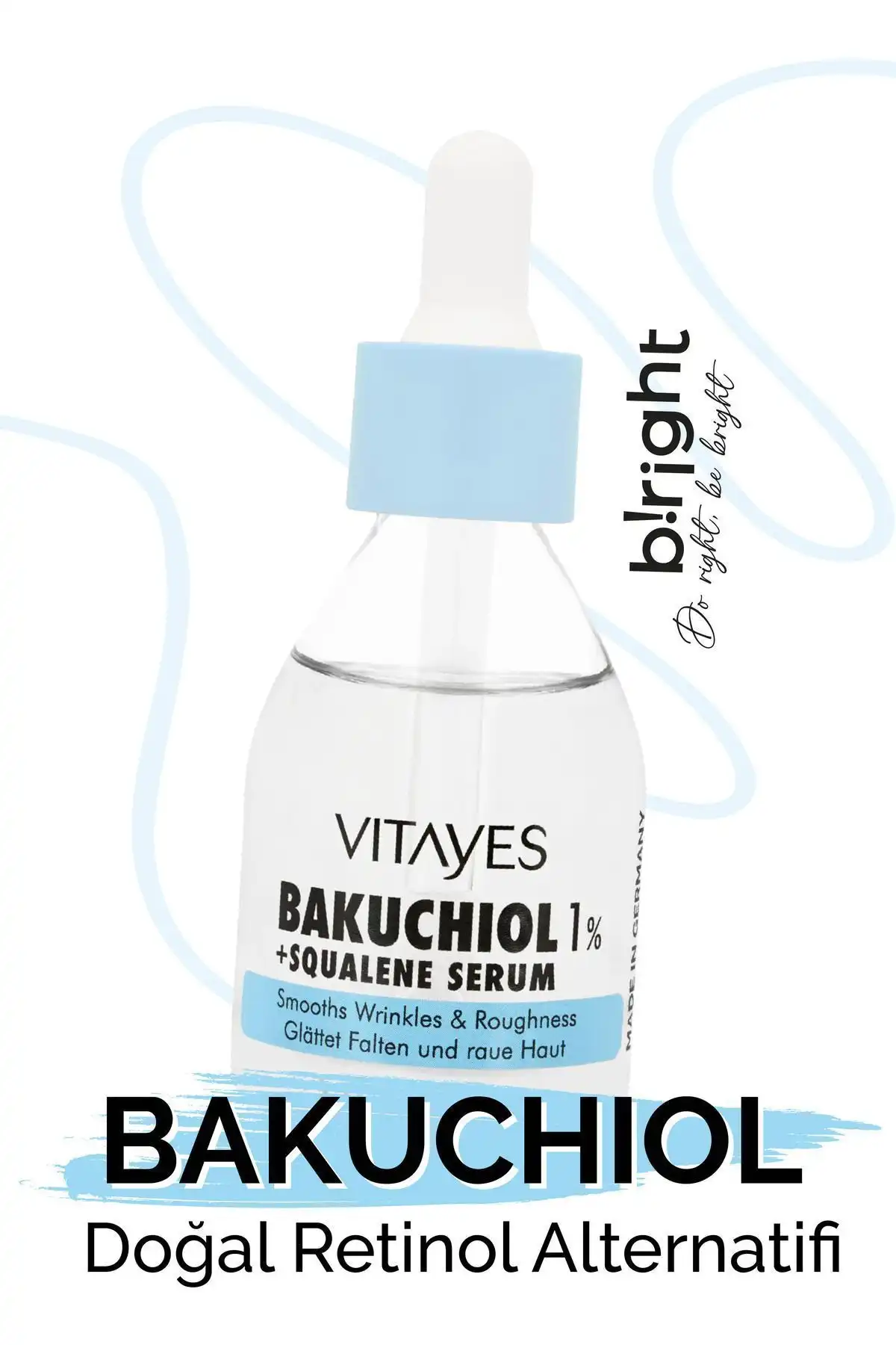 Bakuchiol %1 Squalene & Bio Retinol Cilt Serumu