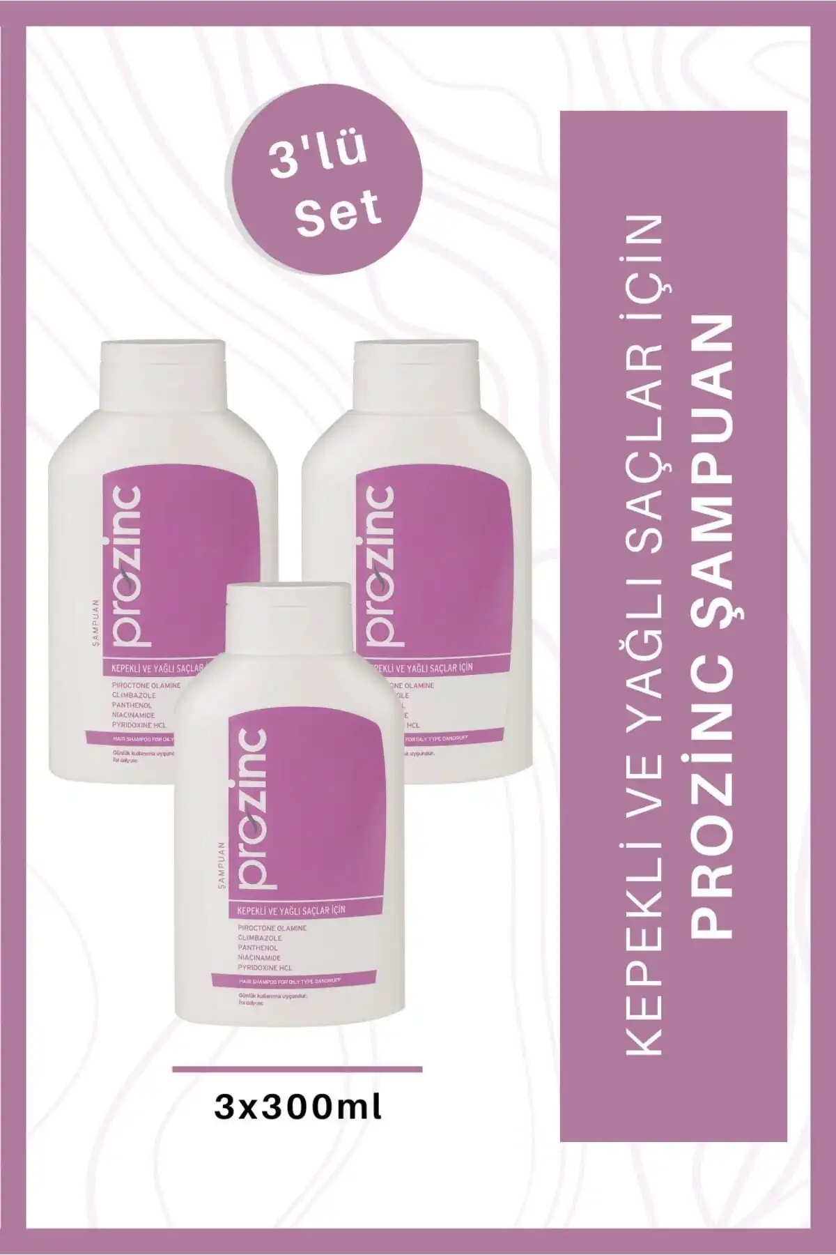 Yağlı Saçlar İçin Kepek Şampuanı 3x300 Ml