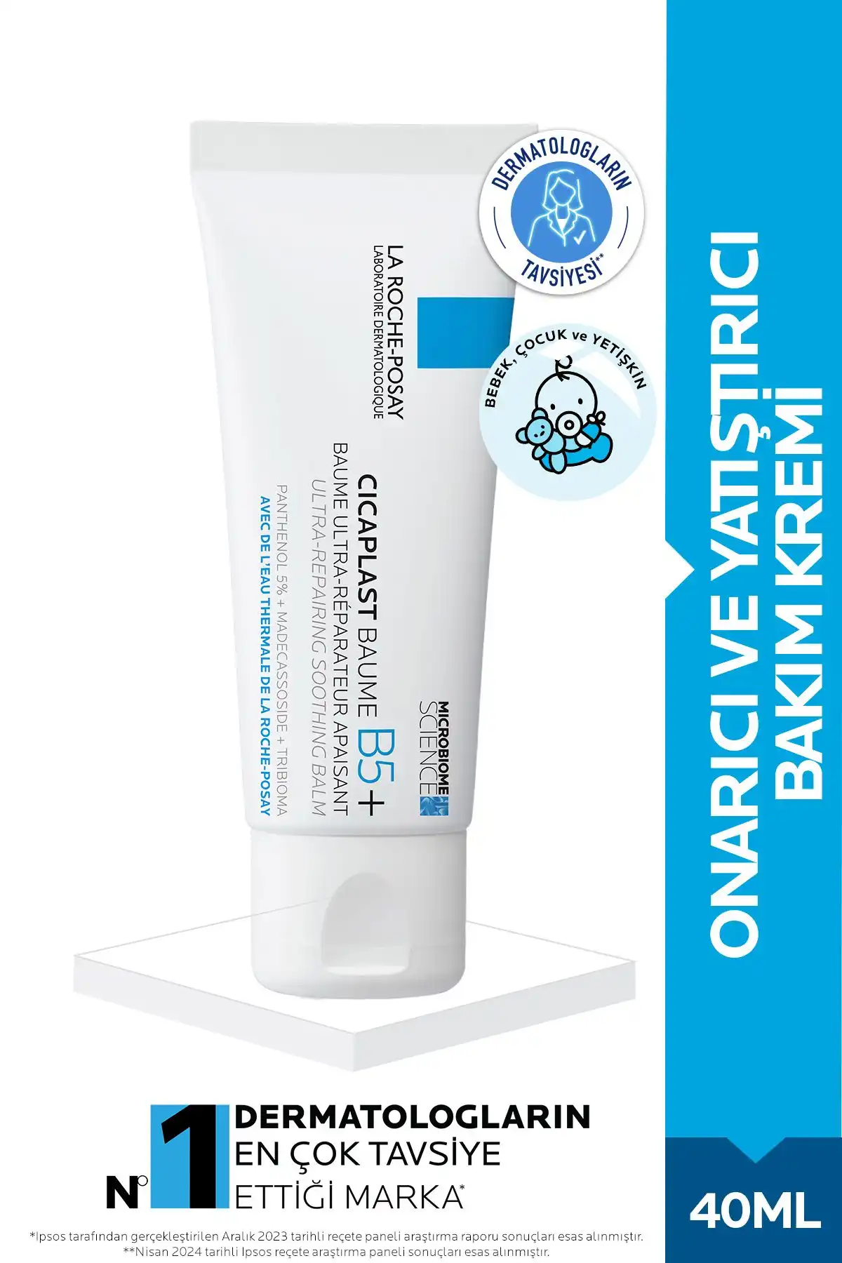 La Roche Posay Cicaplast B5+ Onarıcı ve Yatıştırıcı Bakım Kremi - Hassas ve Kuru Ciltler İçin