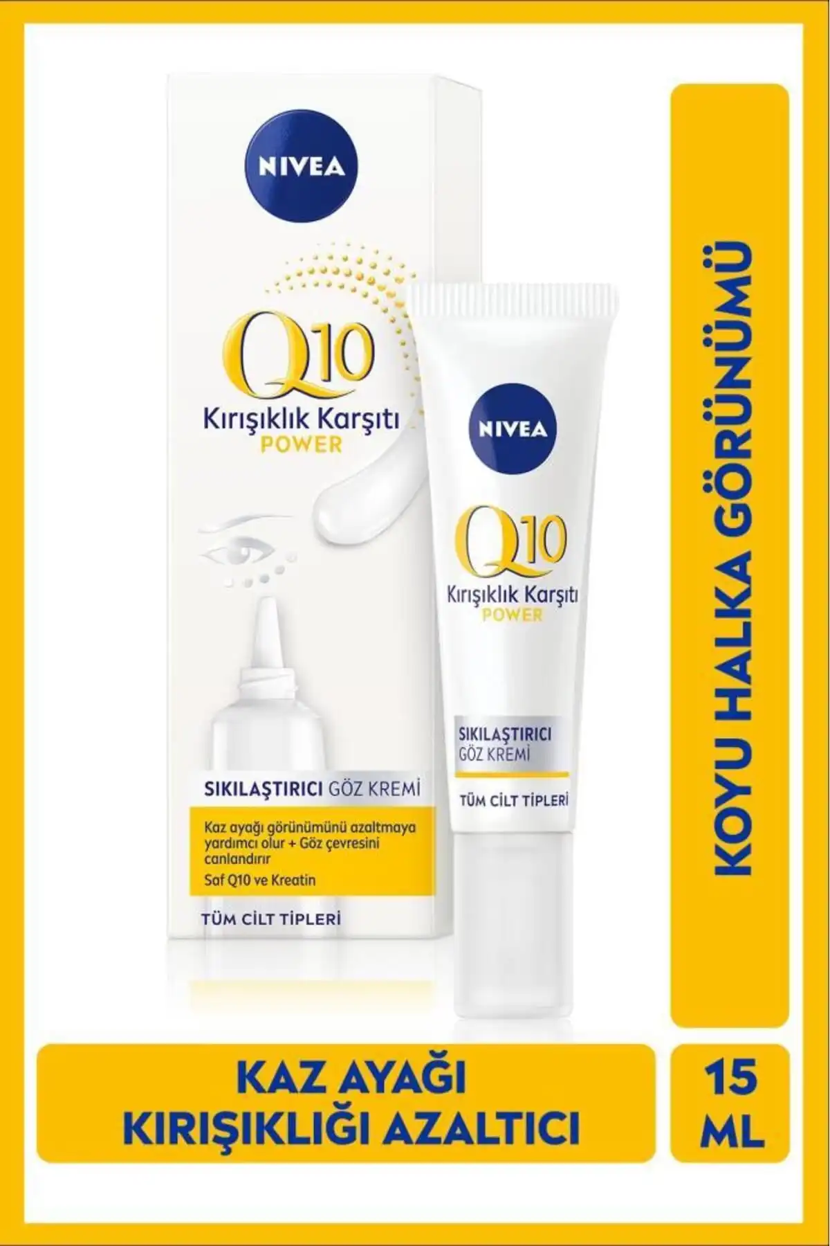 NIVEA Q10 Kırışıklık Karşıtı Göz Bakım Kremi: Yaşlanma Belirtilerine Karşı Güçlü Çözüm