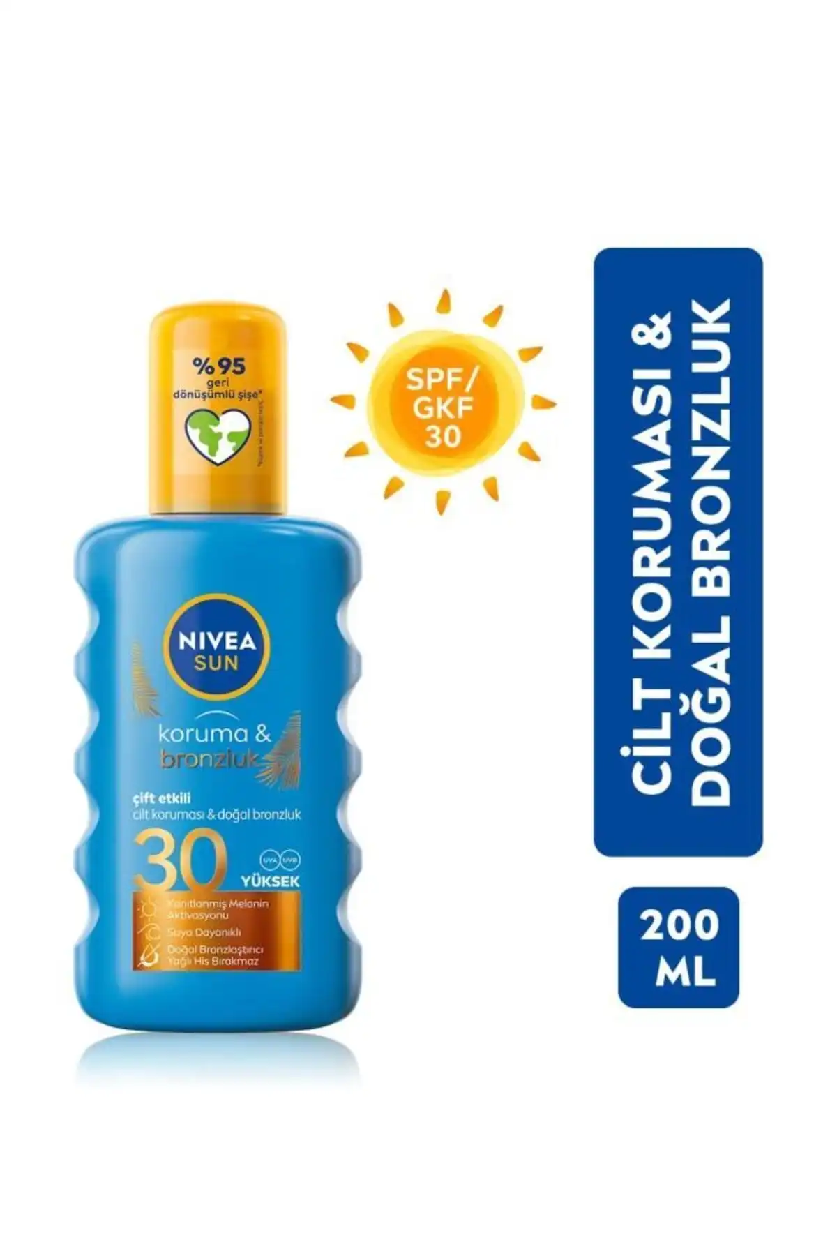 NIVEA Sun Koruma ve Bronzluk Arttırıcı Güneş Spreyi SPF 30 ile Güvenli ve Doğal Bronzluk Sağlar