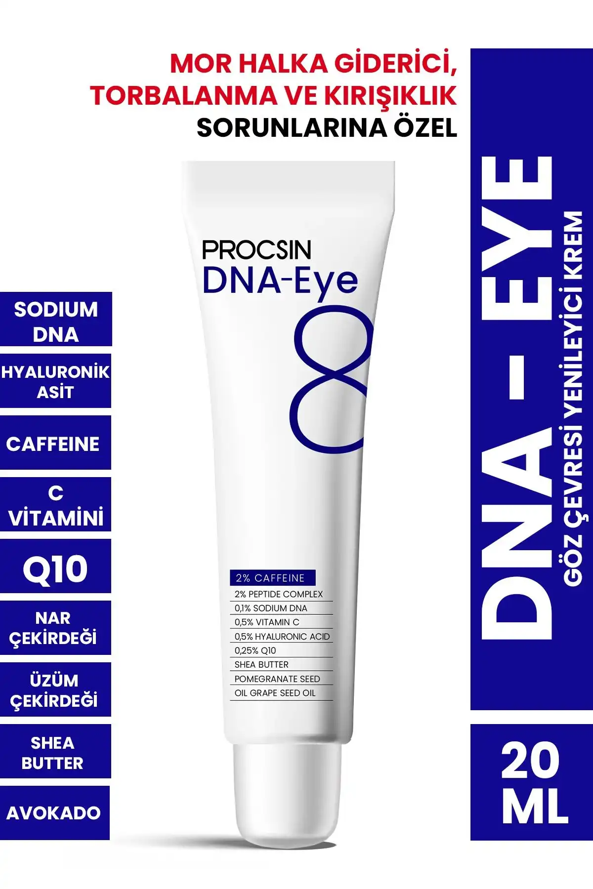 PROCSIN Hydro Solution DNA Göz Çevresi Yenileyici Krem: Yaşlanma Karşıtı ve Nemlendirici Göz Bakım Ürünü