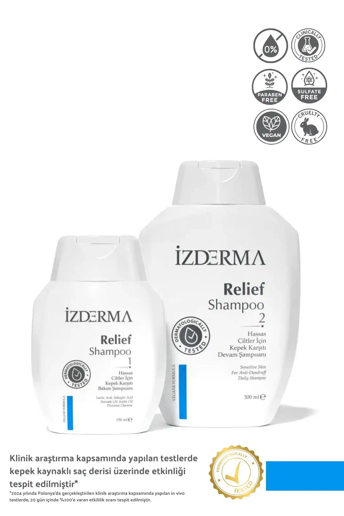 İzderma Relief Şampuan 2'li Set: Kepek Sorunlarına Etkili Çözüm