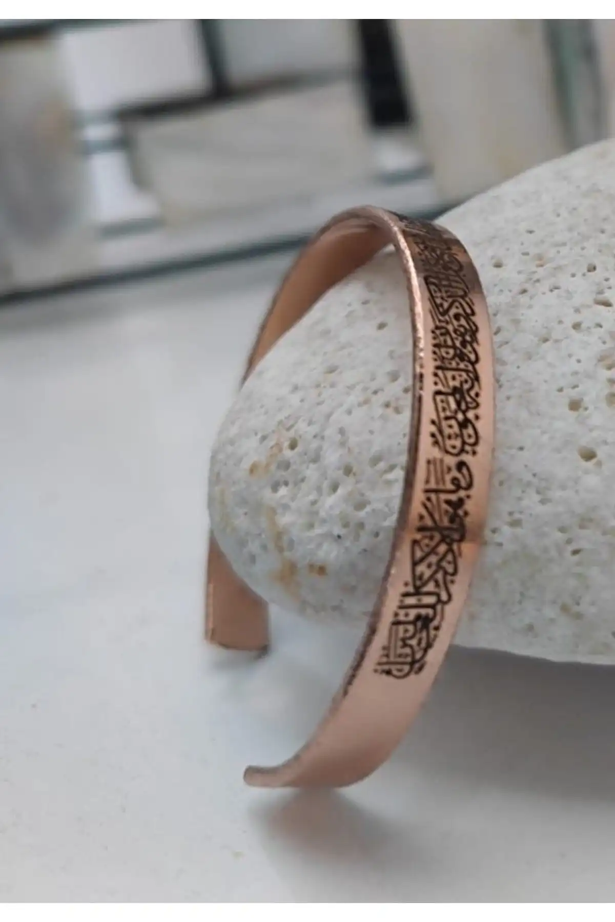 KAVELE %100 Bakır Bileklik Unisex Geleneksel Motiflerle Modern Tasarım