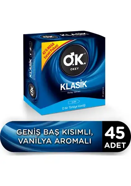 Okey Klasik 45’li Prezervatif: Kaliteli, Güvenli ve Uygun Fiyatlı Seçim