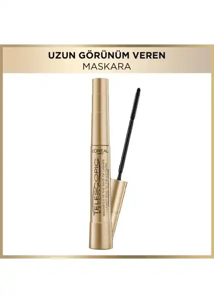 Telescopic Siyah Uzun Görünüm Veren Maskara : Hacim ve Uzatma Özellikleri