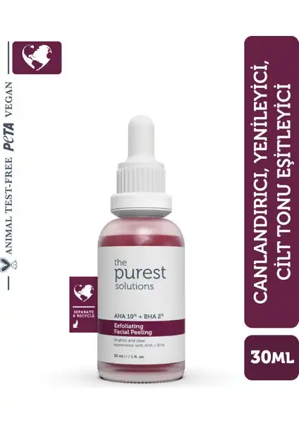 The Purest Solutions AHA & BHA Canlandırıcı Cilt Serumu ile Cildinizi Yenileyin
