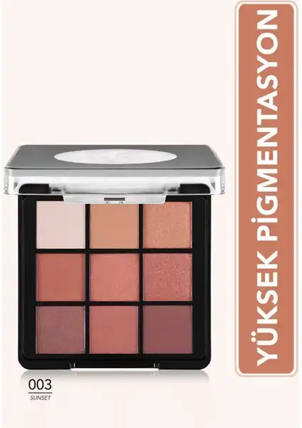 Flormar Kremsi Dokulu Mat Bitişli Işıltılı 9'lu Göz Farı Paleti (003 Sunset) İncelemesi
