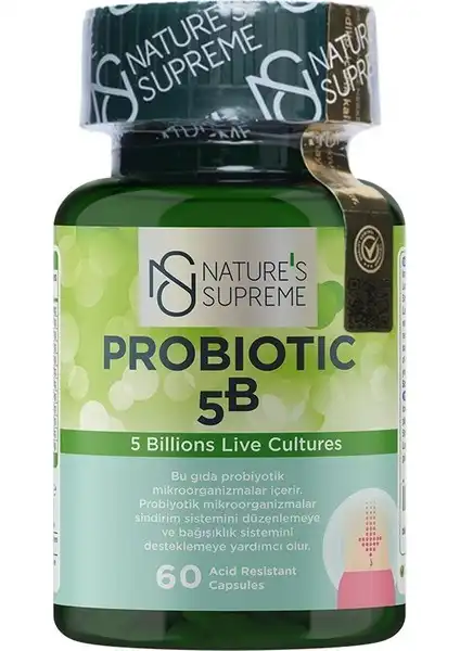 Nature's Supreme Probiotic 5B: Doğal Bağışıklık ve Sindirim Destek Ürünü