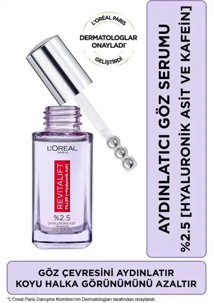 Revitalift Filler Göz Çevresi Aydınlatıcı Serumu ile Koyu Halkalara Son