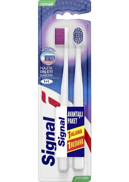 Signal Nazik Diş Eti Bakımı 1+1: Hassas Diş Etleri İçin Yüksek Performanslı Fırça