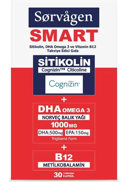 Sorvagen Smart Sitikolin İle Zihin Sağlığınızı Güçlendirin: Omega-3 ve B12'nin Faydaları