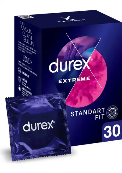 Durex Extreme 30'lu Geciktiricili ve Tırtıklı Prezervatif: Uzun Süreli Cinsel Tatmin İçin İdeal Seçim