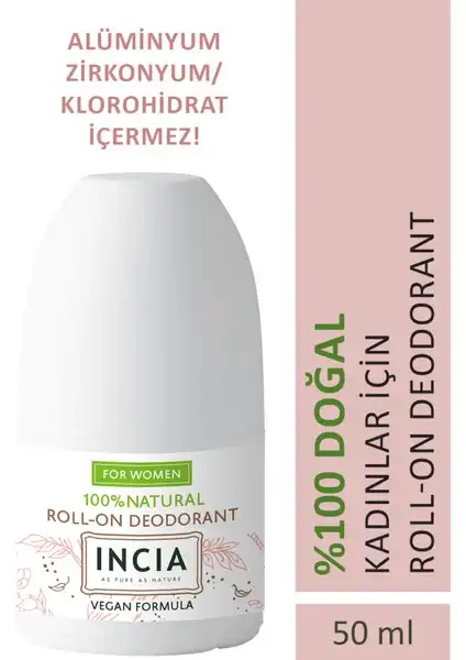 INCIA %100 Doğal Roll On Deodorant: Kadınlar İçin Etkili ve Sağlıklı Çözüm