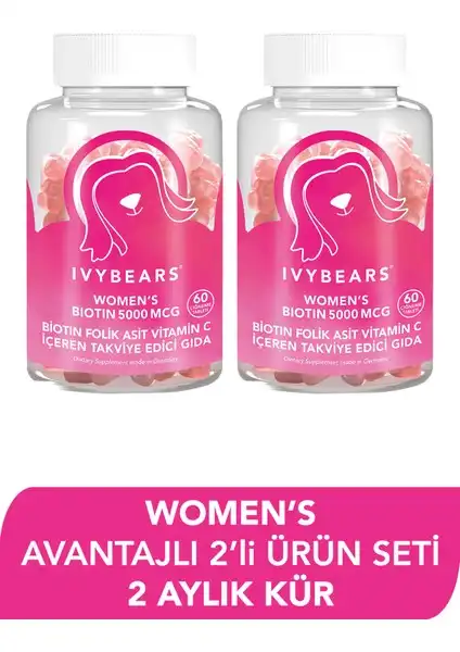 Ivybears Kadın Saç Vitamini: Etkili Biotin İçeren Sağlıklı Bir Seçenek