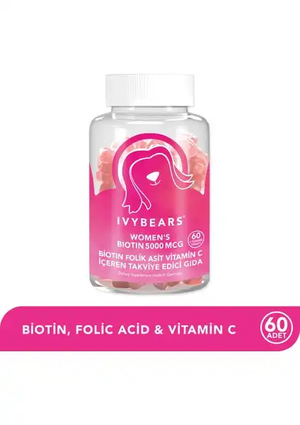 Ivybears Kadın Saç Vitamini: Saç ve Tırnak Sağlığı İçin Etkili Takviye