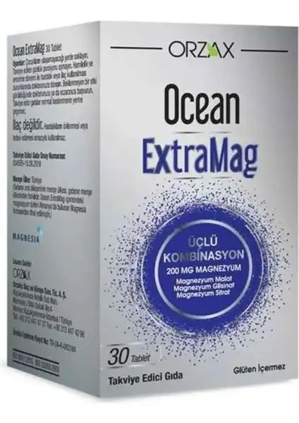 Orzax Ocean ExtraMag: Üçlü Magnezyum Kombinasyonu ile Sağlık Destekleyici Takviye