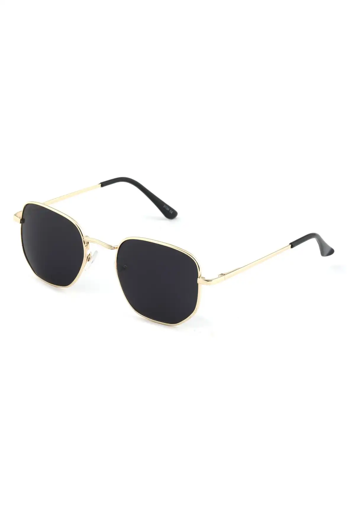 ModaLand Chester Gold Siyah Pentagon Unisex Güneş Gözlüğü, Şık ve Koruyucu Tasarım