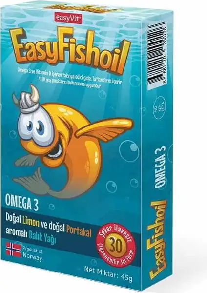 EasyFishoil Omega Balık Yağı: Çiğnenebilir Tabletlerle Yüksek Kaliteli Omega-3
